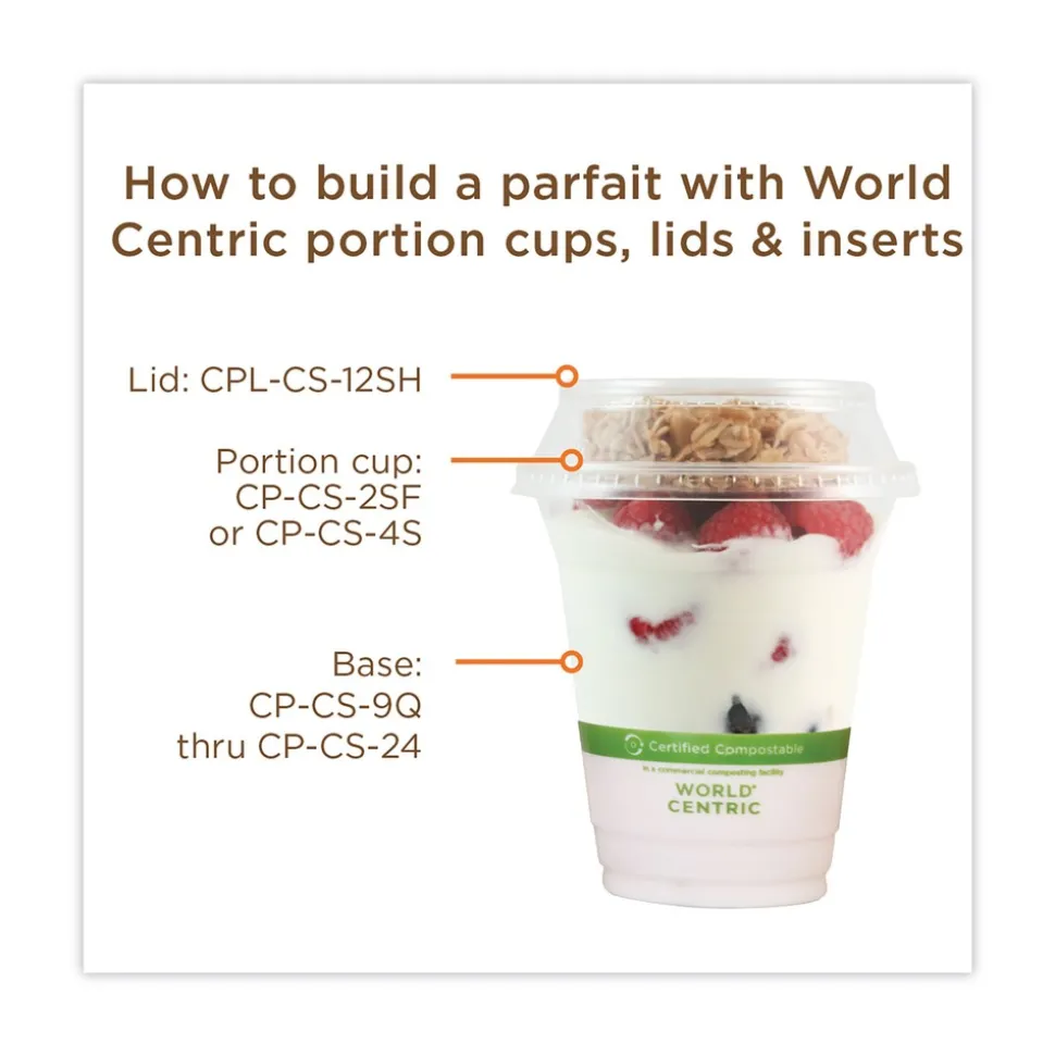 World Centric 10 oz PLA Plastic Cold Cups - Clear (1000/Carton)