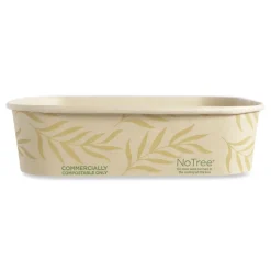 World Centric CT-NT-16 16 oz 4.7 in. x 6.8 in. x 1.6 in. Sugarcane No Tree Rectangular Containers - Natural (300/Carton)