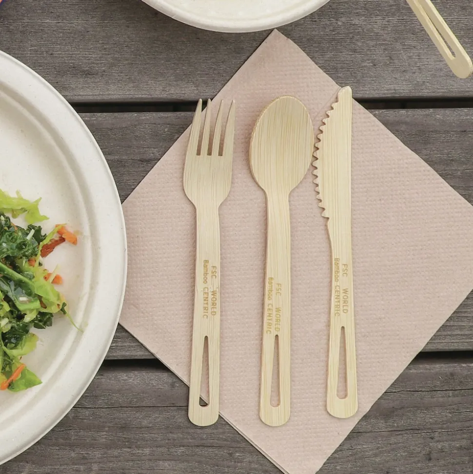 World Centric FO-BB-67 6.7 in. Bamboo Cutlery Fork - Natural (2000/Carton)