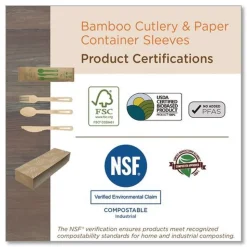 World Centric SP-BB-67 6.7 in. Bamboo Cutlery Spoon - Natural (2000/Carton)