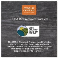 World Centric 7.5 in. x 10 in. x 3.25 in. Leaf Design Paper Fiber Container Sleeves - Natural (800/Carton)