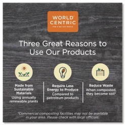 World Centric 7.5 in. x 10 in. x 3.25 in. Leaf Design Paper Fiber Container Sleeves - Natural (800/Carton)