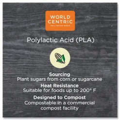 World Centric 1 oz PLA Plastic Cold Cups - Clear (3000/Carton)
