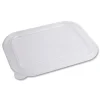 World Centric TRLCS10 7.8 in. x 10.2 in. x 0.5 in. Plastic Lids for TRSC60 Fiber Containers - Clear (400/Carton)