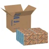 WypAll L10 9.38 in. x 10.25 in. 2-Ply Banded Windshield Wipers - Light Blue (140/Pack, 16 Packs/Carton)