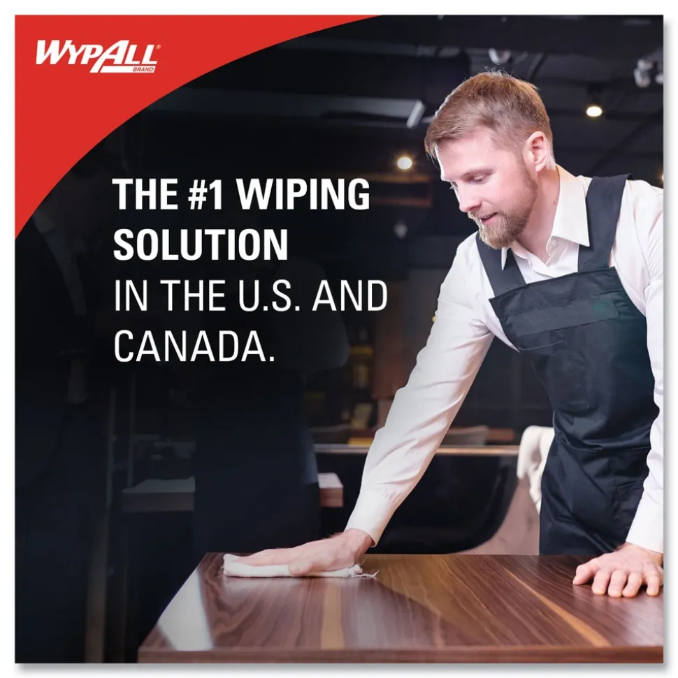 WypAll L10 9.1 in. x 10.25 in. Windshield Towels - Light Blue (224/Pack, 10 Packs/Carton)