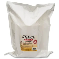 2XL 8 x 8 Gym Wipes Mega Roll Refill - Unscented/White (2/Carton)